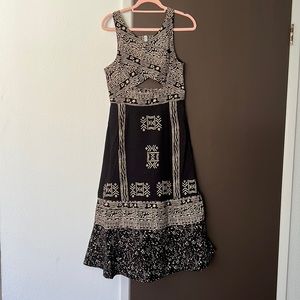 Free People vintage maxi tribal dress